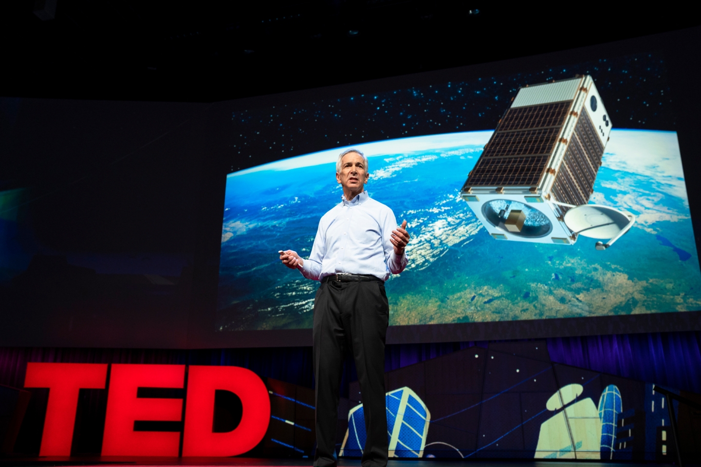 Fred Krupp announces MethaneSAT at TED Talk